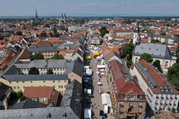 Ausblick vom Dom über Speyer